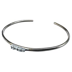 J Dauphin Bracelet manchette « Love » en or et diamants blancs