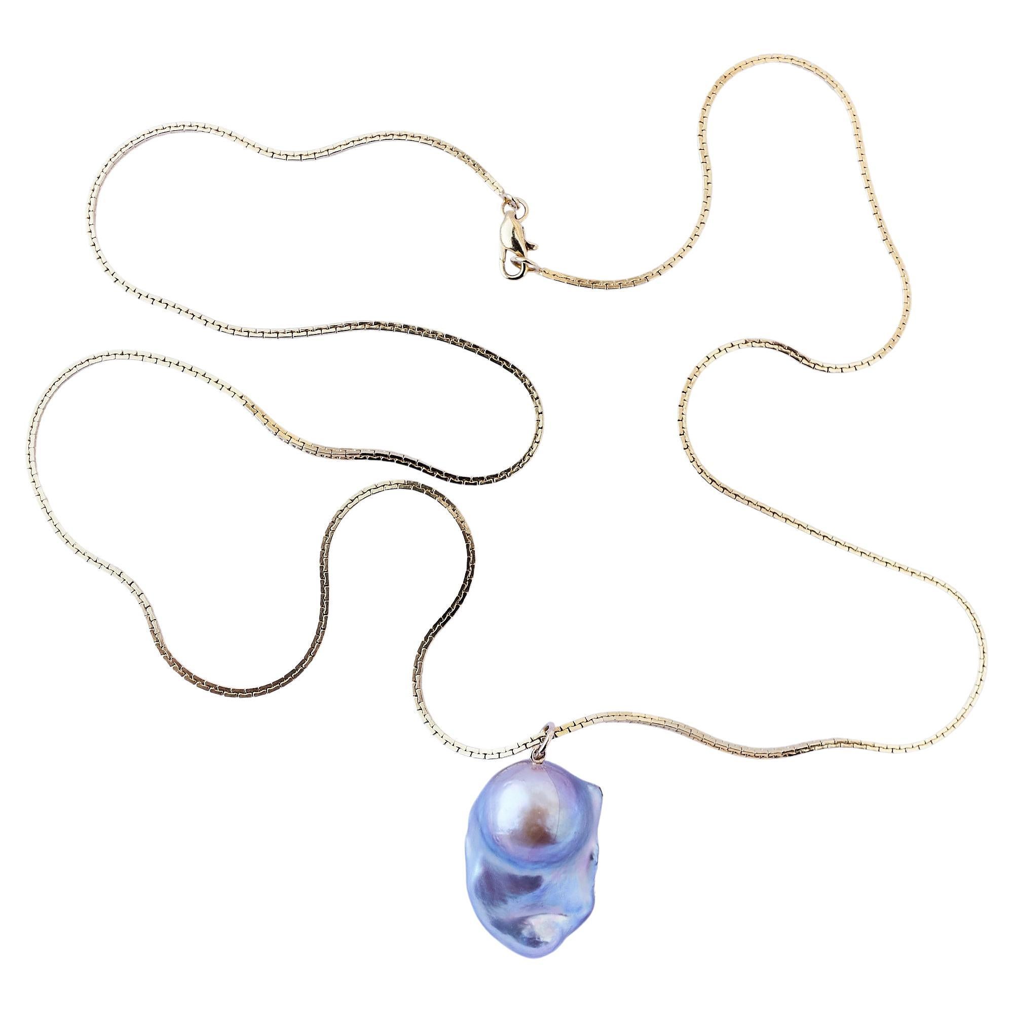 Pearl Drop Pendant Necklace J Dauphin For Sale