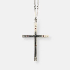 Ruby Cross Necklace Sterling Silver Astrology Chain J Dauphin