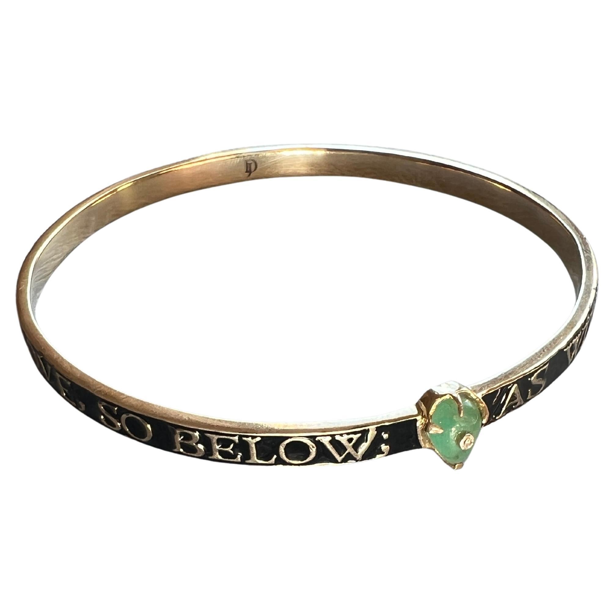 Smaragd-Armband Diamant Schwarz Emaille im Zustand „Neu“ im Angebot in Los Angeles, CA