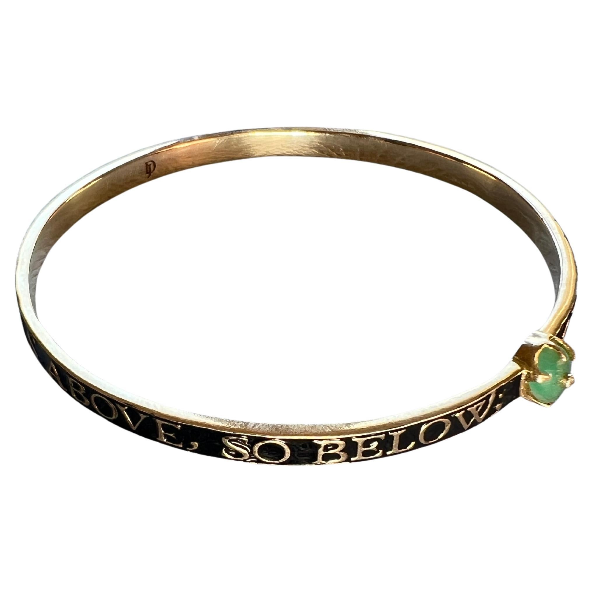 Smaragd-Armband Diamant Schwarz Emaille (Brillantschliff) im Angebot