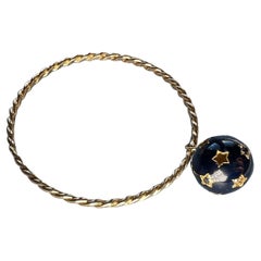 Pulsera Esfera Diamante Blanco Diamante Negro