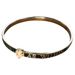 Bracelet diamant opale émail noir