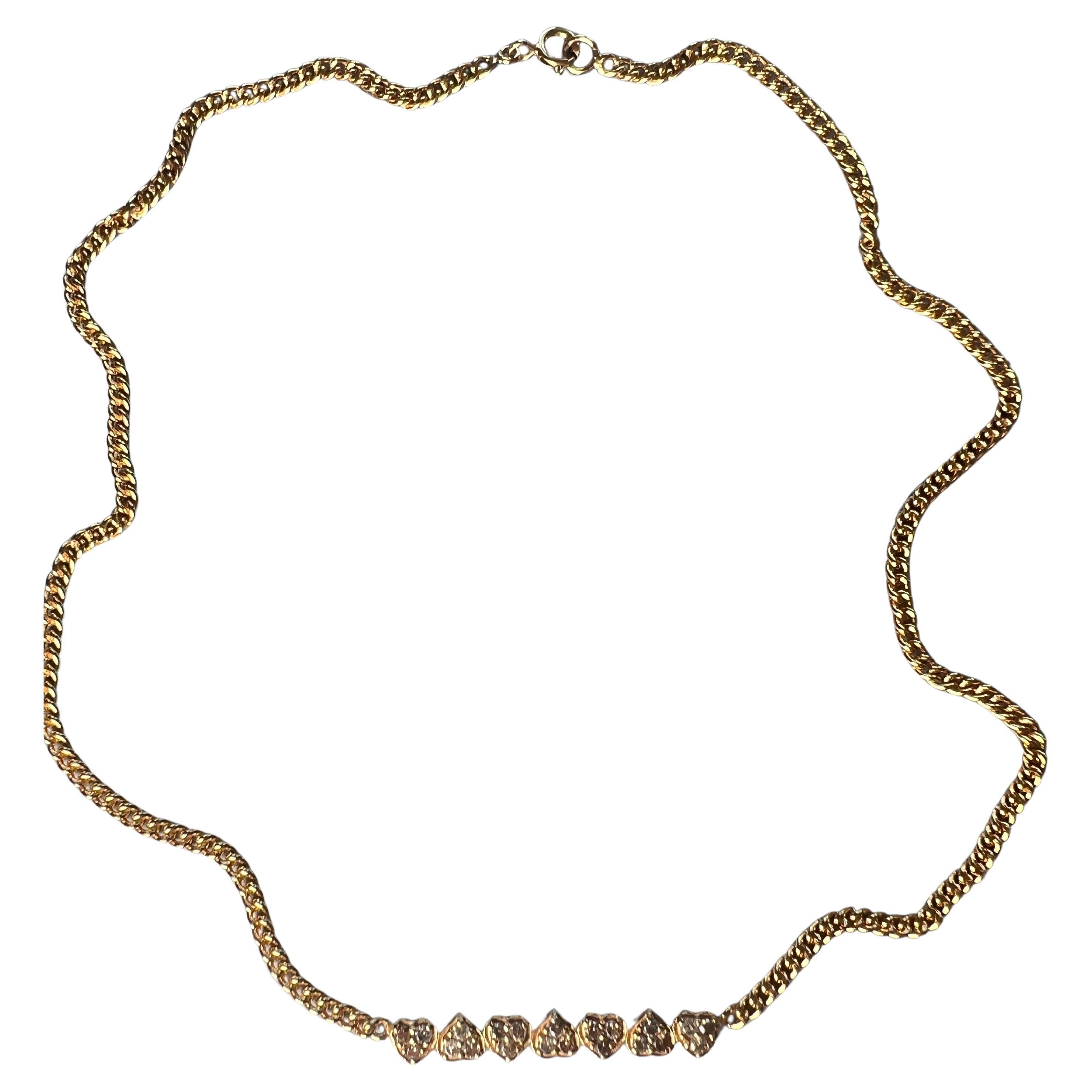 Collier ras du cou diamant blanc en forme de cœur

21 diamants blancs Single Cut répartis en 7 cœurs (3 dans chaque cœur)
Fabriqué en tant que  Collier ras du cou en chaîne 16