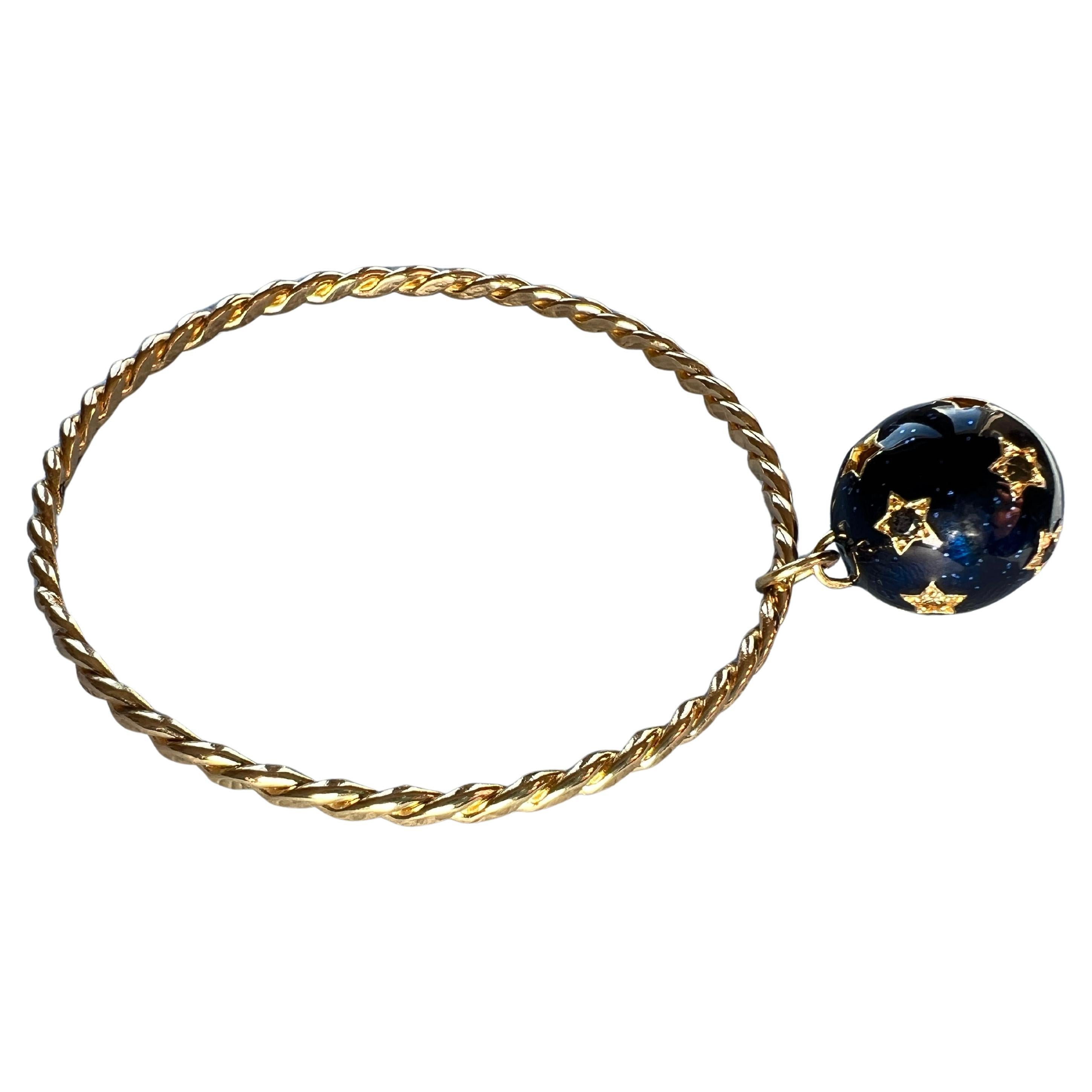 Pulsera Esfera Estrella Diamante Blanco Diamante Negro Contemporáneo en venta