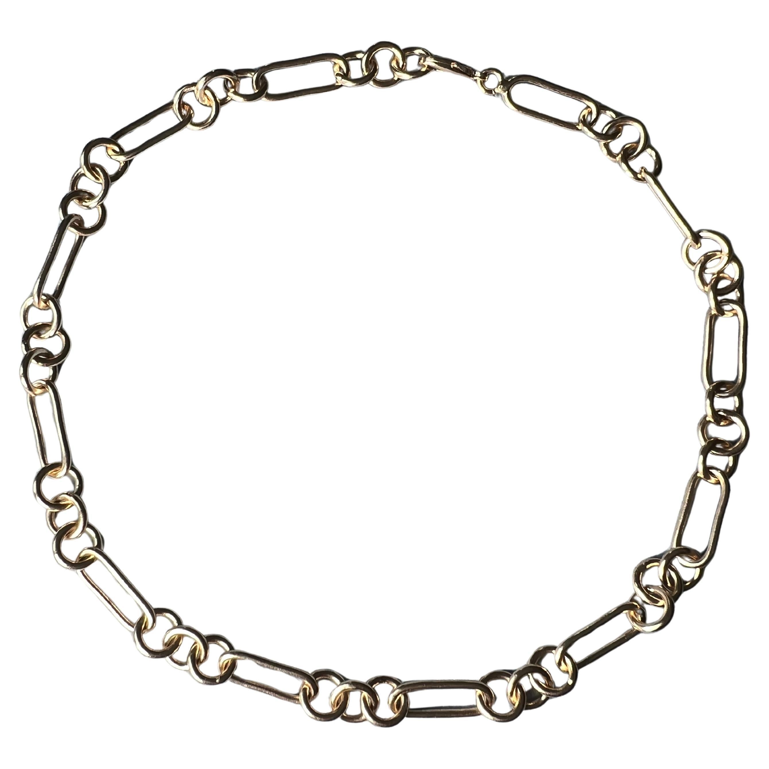 Collar de cadena gargantilla Placa de oro