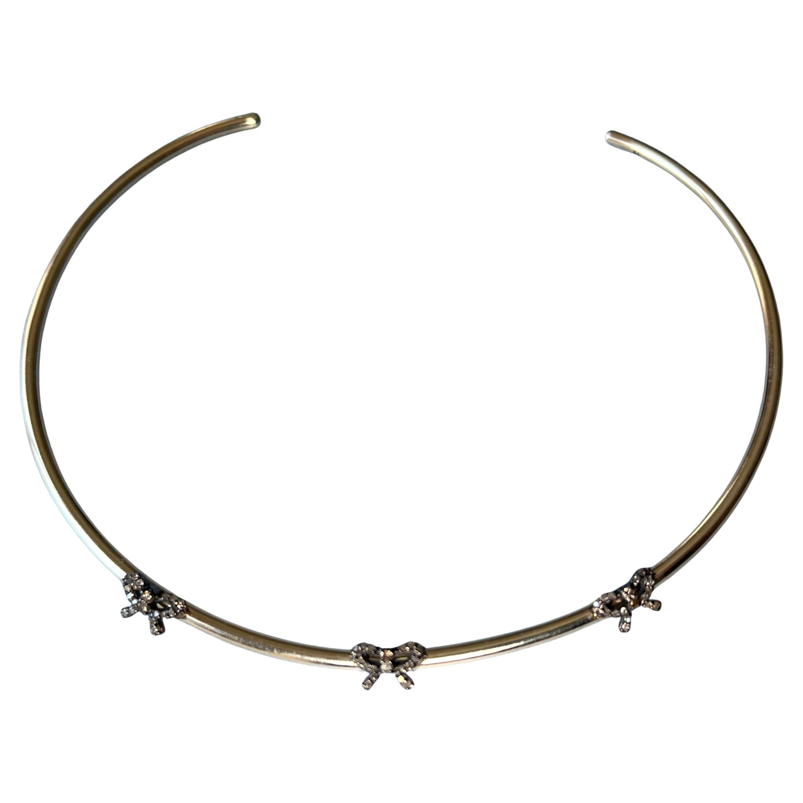 Collana con fiocco di diamanti in vendita