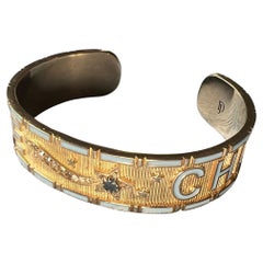 Blue Sapphire Diamond Star Cuff Bracelet Enamel Divine Child