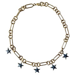 Collana con charme Midnight Star con smalto blu