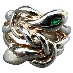 Bague serpent Bague cocktail émeraude Diamant blanc Rubis