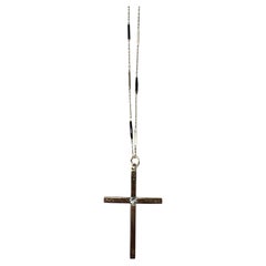 Cross Necklace Aquamarine Heart Astrology Mercury Venus Mars Pluto J Dauphin