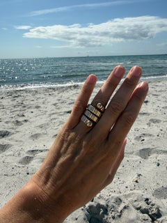 Bague serpent en or rubis et argent sterling, avec motif tubogas enroulé – Bijou serpent