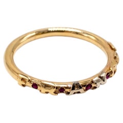 Anillo con nombre y piedra natal, de oro