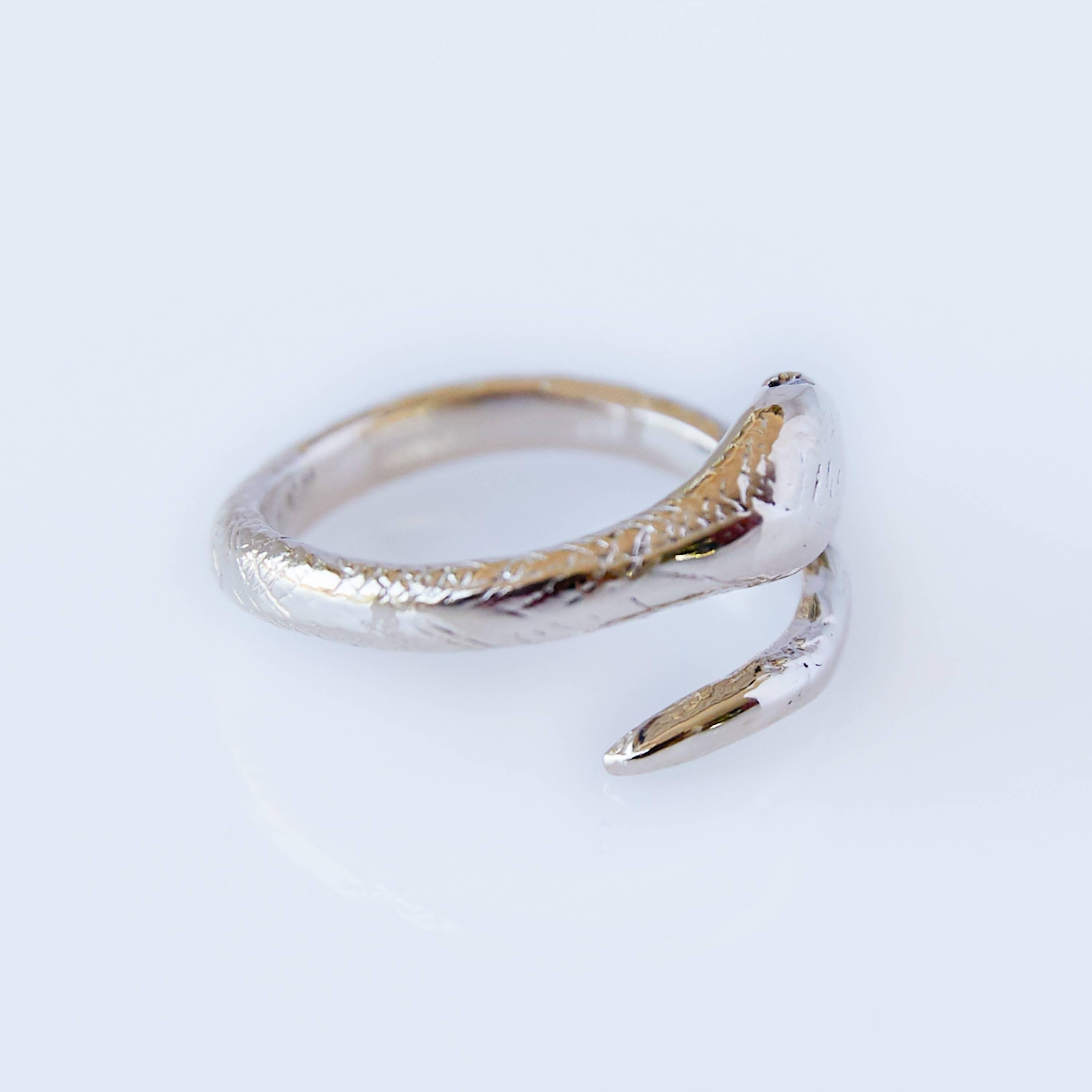 Sapphire Snake Ring Bronze Fashion Cocktail Ring Adjustable J Dauphin

J DAUPHIN 