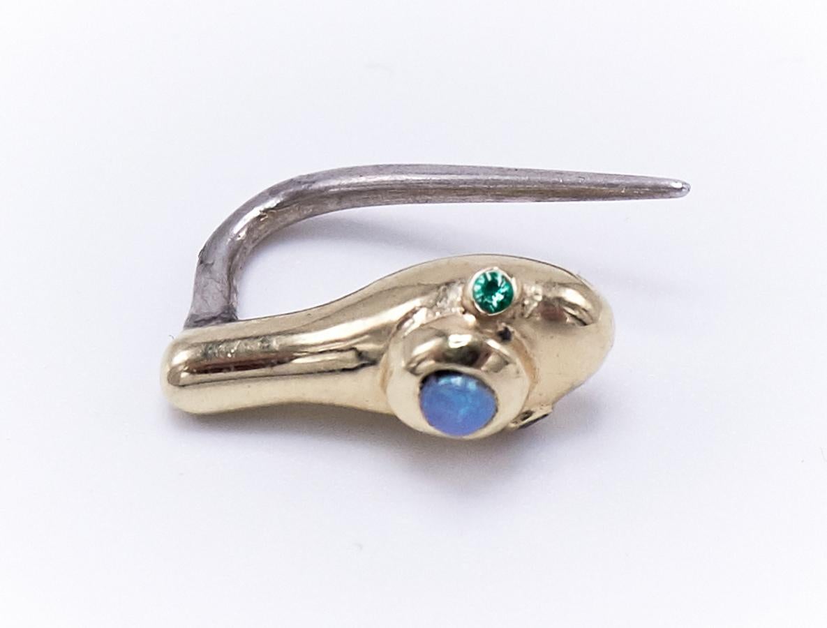 Snake Earring Opal Emerald Gold Silver Victorian Style J Dauphin

J DAUPHIN 