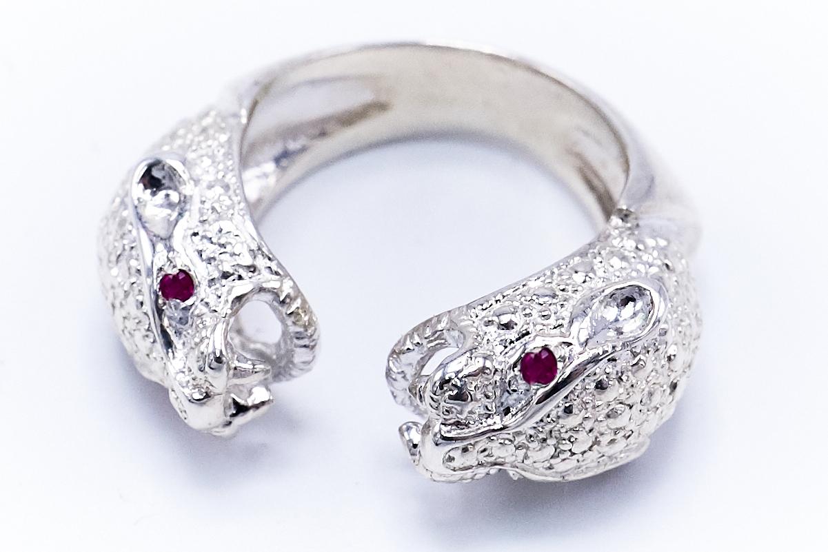 Jaguar Ring Animal Ruby Sterling Silver Cocktail  Ring J Dauphin

J DAUPHIN Ring 