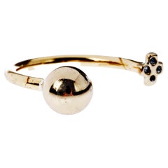 White Diamond Cocktail Ring Gold Stackable J Dauphin