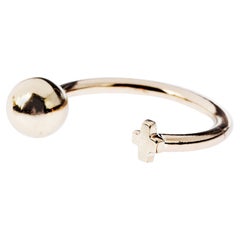 Cocktail Ring Gold Kugel Kreuz