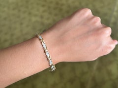 Bracciale Tennis XO Diamond in oro giallo 14k