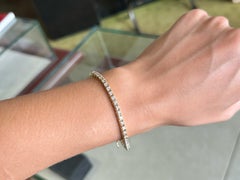 Straight Line Tennis Bracelet 14k Yellow Gold