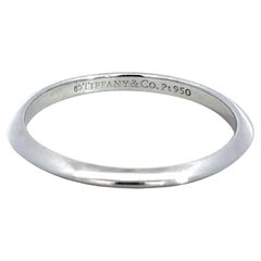 Tiffany & Co. Platinum Band Knife Edge Ring 2 mm Wide