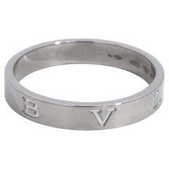 Bvlgari B.zero1 18K White Gold Band Ring Size 9.5