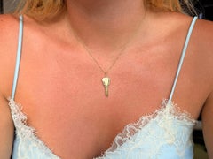 Vintage Tiffany & Co. Key Pendant Necklace 18K Yellow Gold