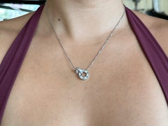 Cartier Love Pave Necklace in 18k White Gold