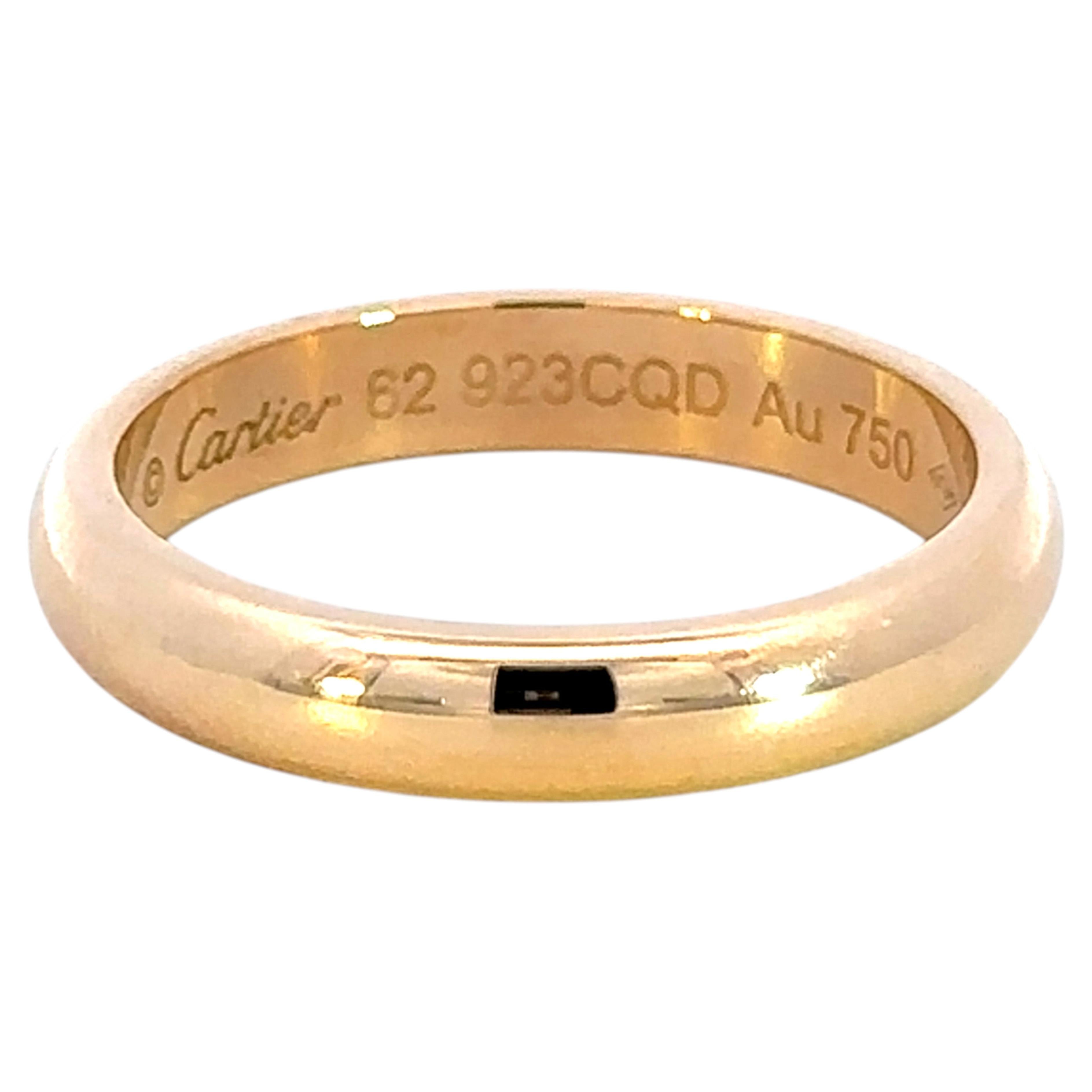 Alliance Cartier 1895 de 4 mm en or jaune 18 carats en vente