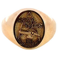 Star Trek 25th Anniversary Pinky Ring 14k Yellow Gold