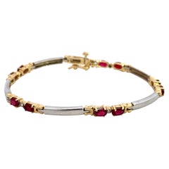 Le Vian Ruby Diamond Bracelet 14K White and Yellow Gold