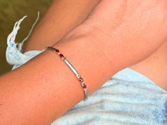 Le Vian Ruby Diamond Bracelet 14K White and Yellow Gold