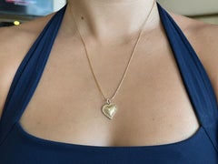 Na Hoku Heart Wreath Diamond Necklace 14k Yellow Gold