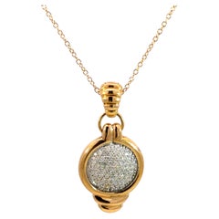 John Hardy Diamond Pave Pendant 18k Necklace Yellow Gold