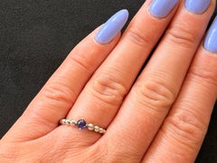 Pandora – Lila Stein, Silber, stapelbarer Bubble-Ring