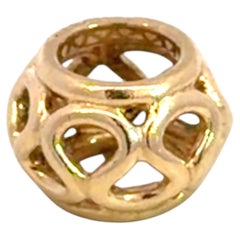 PANDORA 14K Yellow Gold Cutout Design Charm Bead