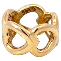 PANDORA 14K Yellow Gold Heart Cutout Charm Bead