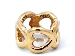 PANDORA 14K Yellow Gold Heart Cutout Charm Bead