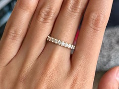 Round Diamond Half-Eternity Band 14k Yellow Gold