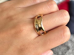 Tiffany and Co. Elsa Peretti Open Side Ring 18k Yellow Gold