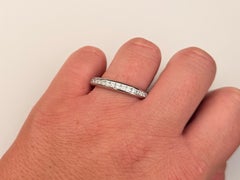 Tiffany & Co. Mens Diamond Wedding Band Ring Platinum Size 12.75