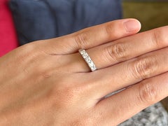 Five Stone Diamond Band Ring 14k White Gold