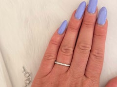 Brilliant Cut Diamond 1.8 mm Band Ring 14k White Gold
