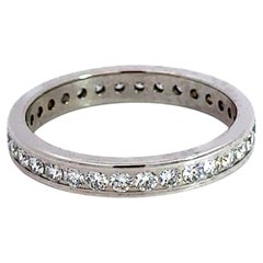 ~1 ct Eternity Channel Set Diamond Ring 14k White Gold