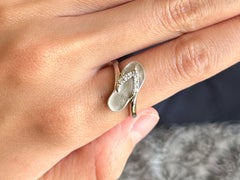 Na Hoku Hawaiian Slipper Diamantring aus 14-karätigem Weißgold