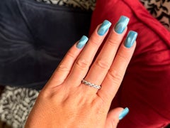 Vera Wang Love Diamond Twist Band Ring 14K White Gold