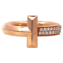 Tiffany & Co. T1 Half-Pave Ring 18k Rose Gold