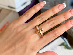 Tiffany & Co. T1 Half-Pave Ring 18k Rose Gold