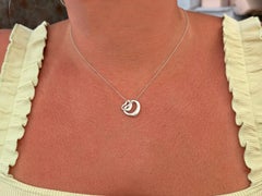 Tiffany & Co. Double Open Heart Necklace Sterling Silver