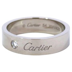 Fede nuziale C De Cartier con un diamante da 5 mm in platino